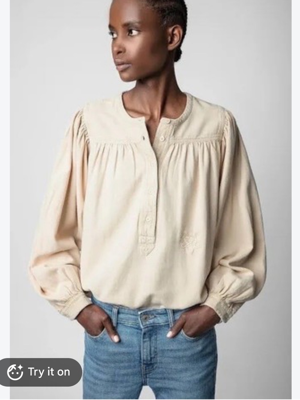 Zadig&Voltaire Tigy Cotton Twill Blouse shirt NWT XS